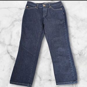 Lands' End Mid Rise Crop Petite Jeans (SIZE:6)